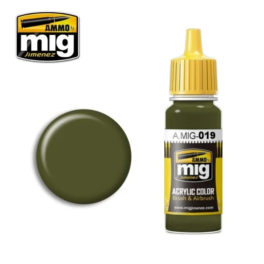 A.MIG-0019-Mig 4BO Russian Green Acrylic Paint 17ml - A.MIG-0019