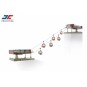 JC82496-Jaegerndorfer 82495 Ski lift, set of six cabins, pylon, with two stations, motorized