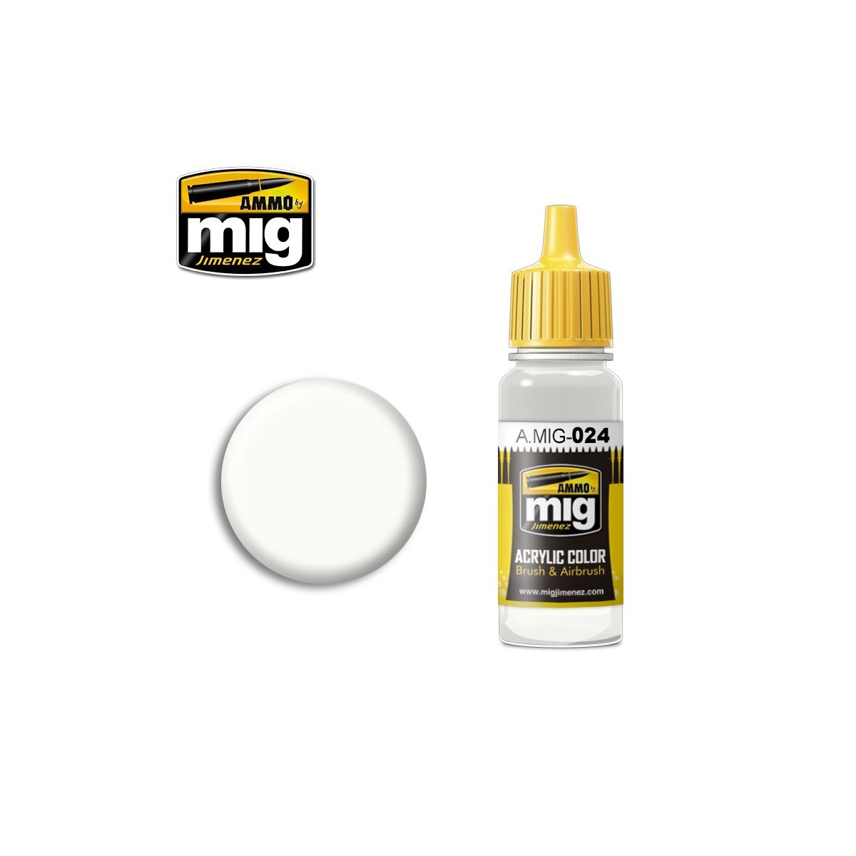 Peinture acrylique CAMOUFLAGE BLANC LAVABLE 17ml Mig AMMO - MIG Jimenez A.MIG-0024 - 1