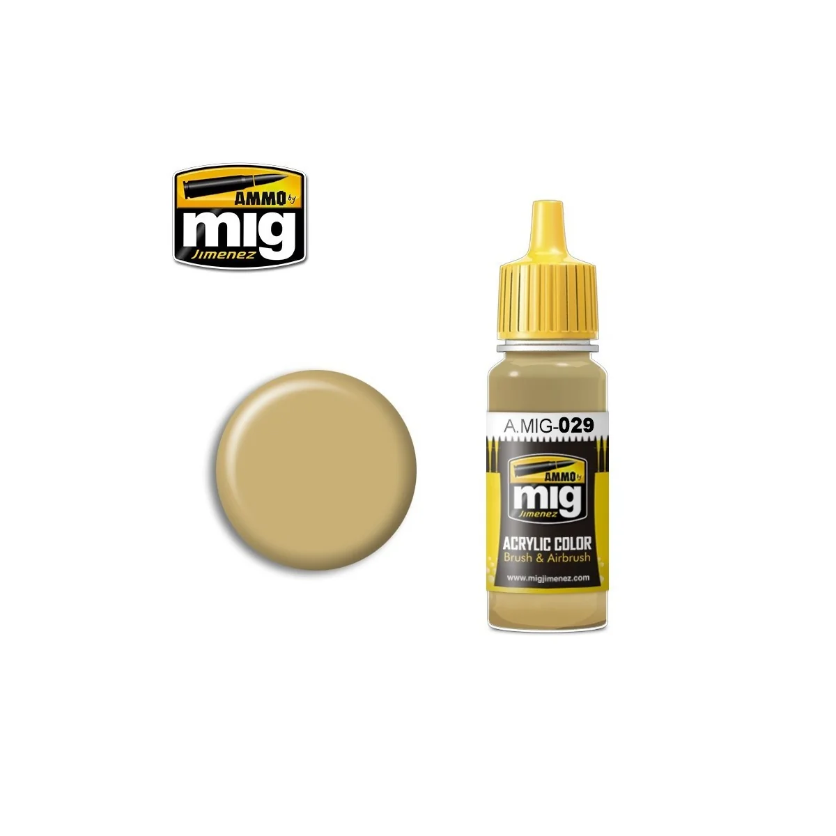 Peinture acrylique SABLES DU DÉSERT 17ml Mig AMMO - MIG Jimenez A.MIG-0029 - 1 Peinture acrylique SABLES DU DÉSERT 17ml Mig AMMO - MIG Jimenez A.MIG-0029 - 1