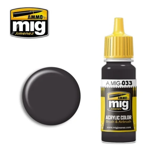 Acrylic paint TIRES AND RUBBER 17ml Mig A.MIG-0033-Acrylic paint TIRES AND RUBBER 17ml Mig - A.MIG-0033