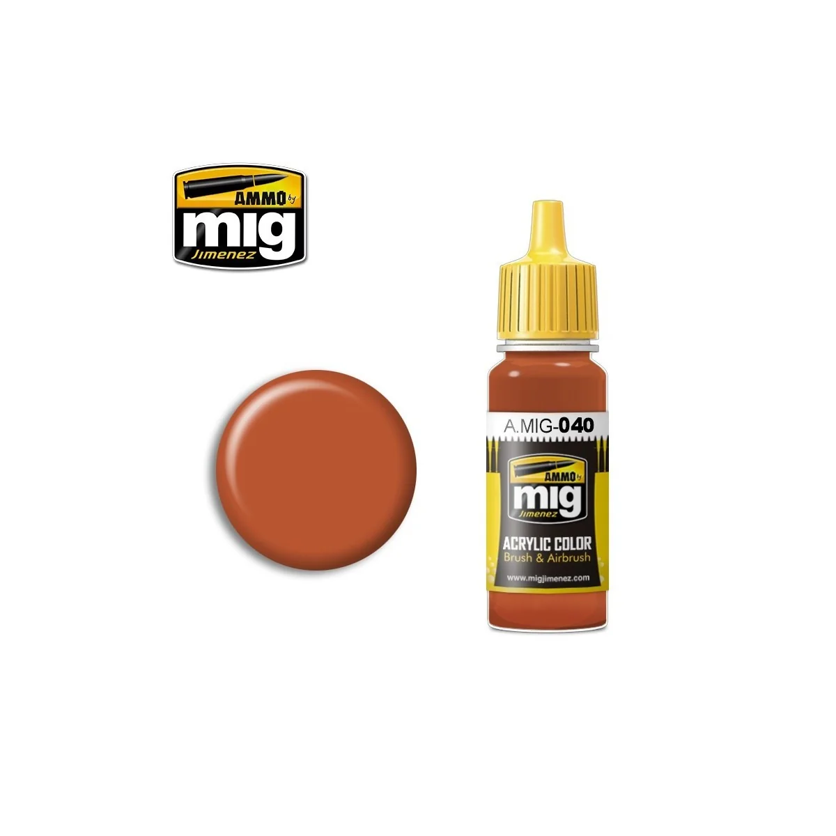 Peinture acrylique ROUILLE MOYENNE 17ml Mig AMMO - MIG Jimenez A.MIG-0040 - 1