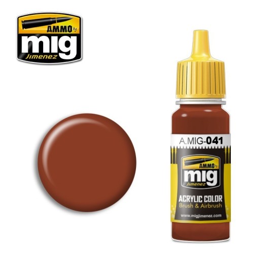 A.MIG-0041-Dark Rust Acrylic Paint 17ml Mig