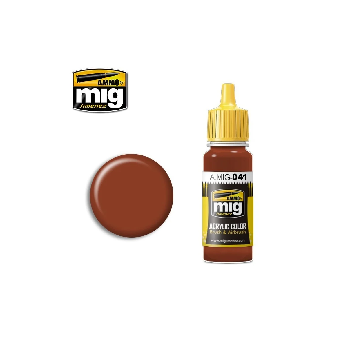Peinture acrylique ROUILLE FONCÉE 17ml Mig AMMO - MIG Jimenez A.MIG-0041 - 1