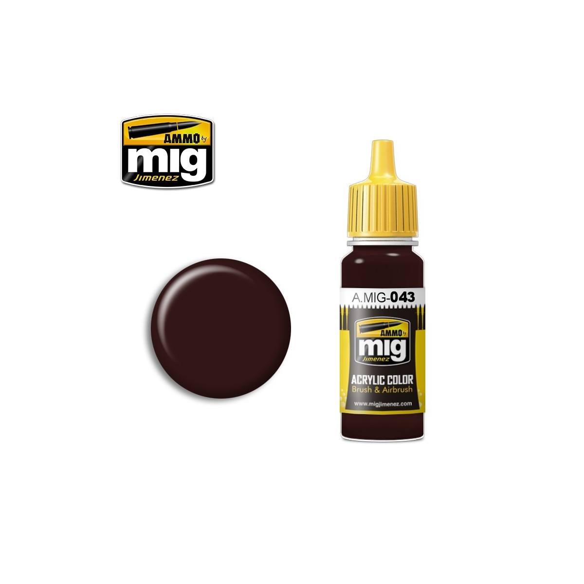 Peinture acrylique ROUILLE D'OMBRE 17ml Mig AMMO - MIG Jimenez A.MIG-0043 - 1