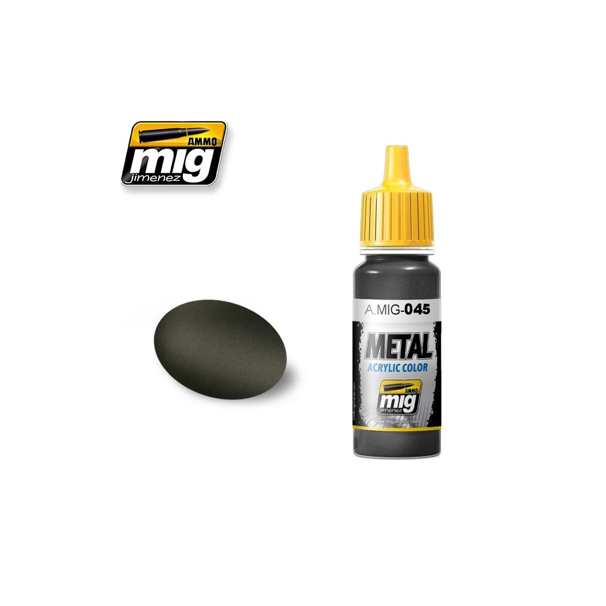 Mig GUN METAL 17ml Acrylic Paint
