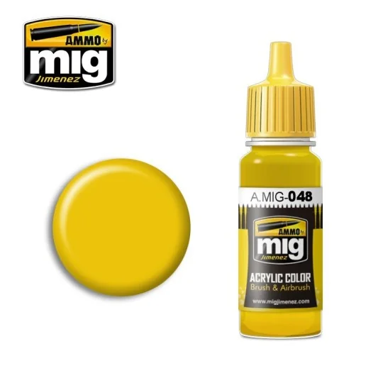 A.MIG-0048-Peinture acrylique JAUNE 17ml Mig - A.MIG-0048