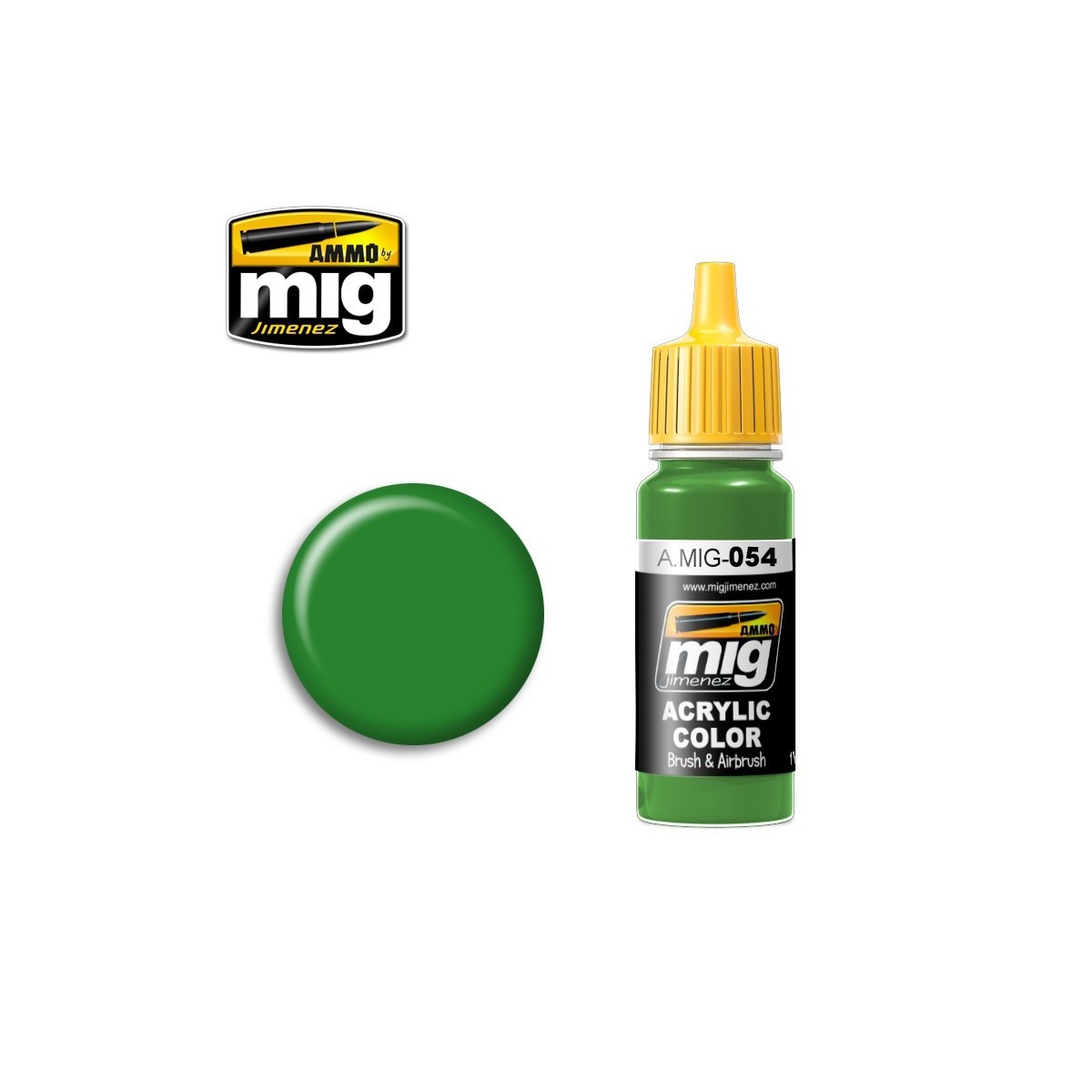 Peinture acrylique SIGNAL VERT 17ml Mig AMMO - MIG Jimenez A.MIG-0054 - 1