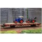 Kibri_26252-Kibri 26252 Flat wagon with two axles and two tractors