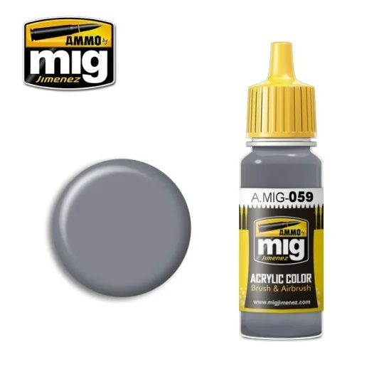 Peinture acrylique GRIS 17ml Mig AMMO - MIG Jimenez A.MIG-0059 - 1 A.MIG-0059-Peinture acrylique GRIS 17ml Mig - A.MIG-0059