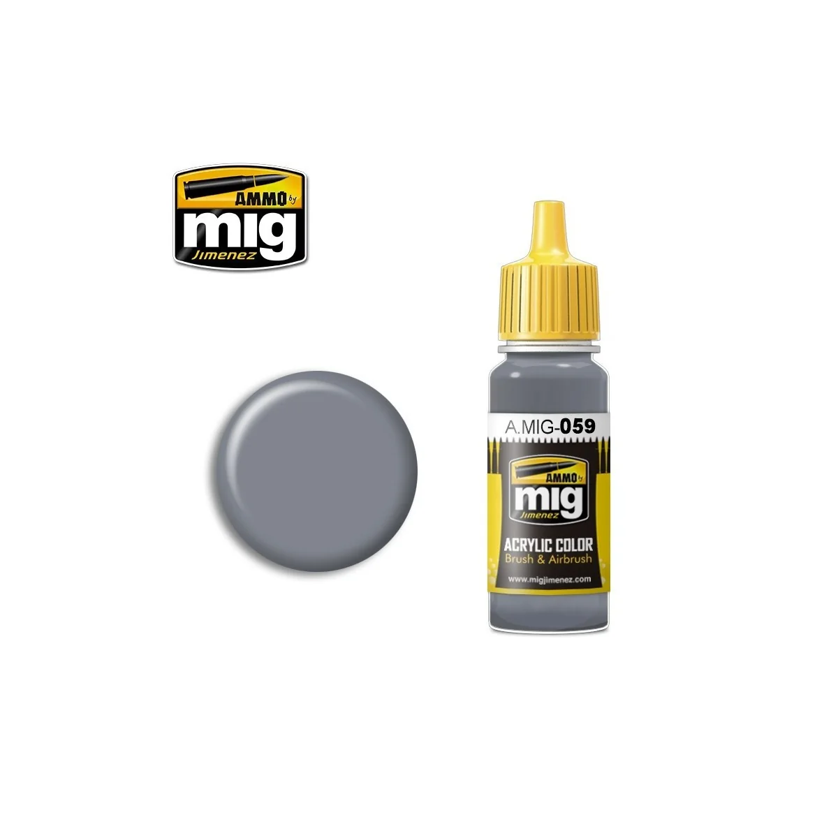 Peinture acrylique GRIS 17ml Mig AMMO - MIG Jimenez A.MIG-0059 - 1 Peinture acrylique GRIS 17ml Mig AMMO - MIG Jimenez A.MIG-0059 - 1
