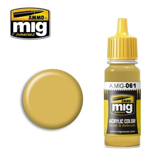 A.MIG-0061-Peinture acrylique CHAUD SABLE JAUNE 17ml Mig - A.MIG-0061