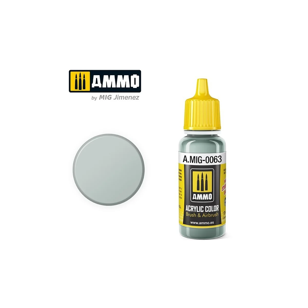 Peinture acrylique RLM 76 GRIS PALE 17ml Mig AMMO - MIG Jimenez A.MIG-0063 - 1 Peinture acrylique RLM 76 GRIS PALE 17ml Mig AMMO - MIG Jimenez A.MIG-0063 - 1
