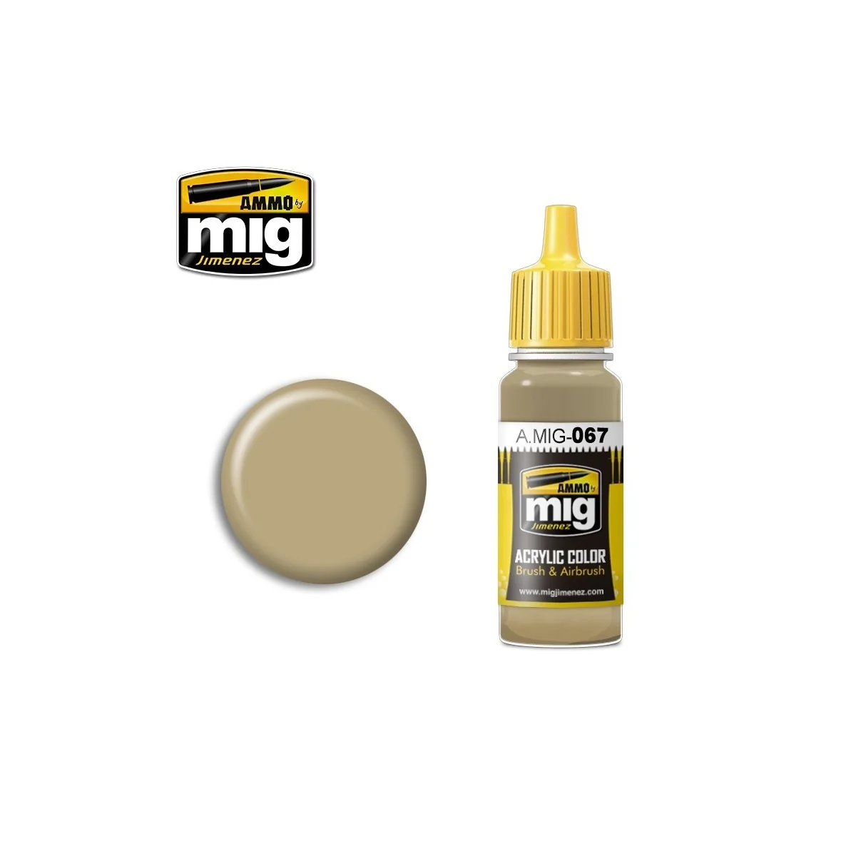 Peinture acrylique GRIS SABLE CLAIR 17ml Mig AMMO - MIG Jimenez A.MIG-0067 - 1 Peinture acrylique GRIS SABLE CLAIR 17ml Mig AMMO - MIG Jimenez A.MIG-0067 - 1