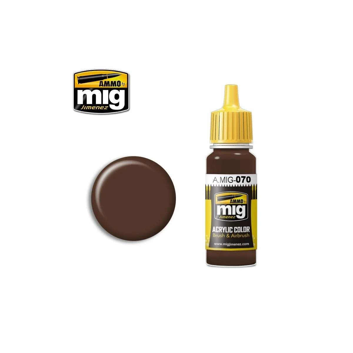Acrylic paint DARK EARTH MEDIUM BROWN (BS 450) 17ml Mig