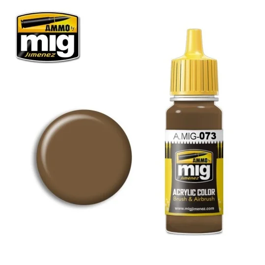 Peinture acrylique TERRE 17ml Mig AMMO - MIG Jimenez A.MIG-0073 - 1 A.MIG-0073-Peinture acrylique TERRE 17ml Mig - A.MIG-0073