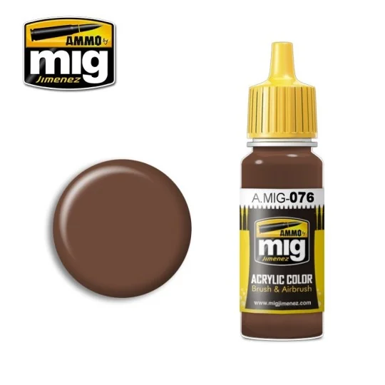 Peinture acrylique SOL BRUN 17ml Mig AMMO - MIG Jimenez A.MIG-0076 - 1 A.MIG-0076-Peinture acrylique SOL BRUN 17ml Mig - A.MIG-0076