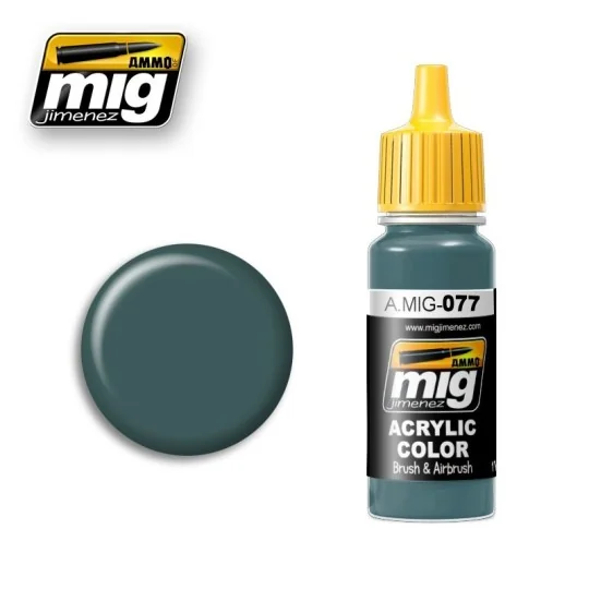 A.MIG-0077-Peinture acrylique VERT TERNE 17ml Mig - A.MIG-0077