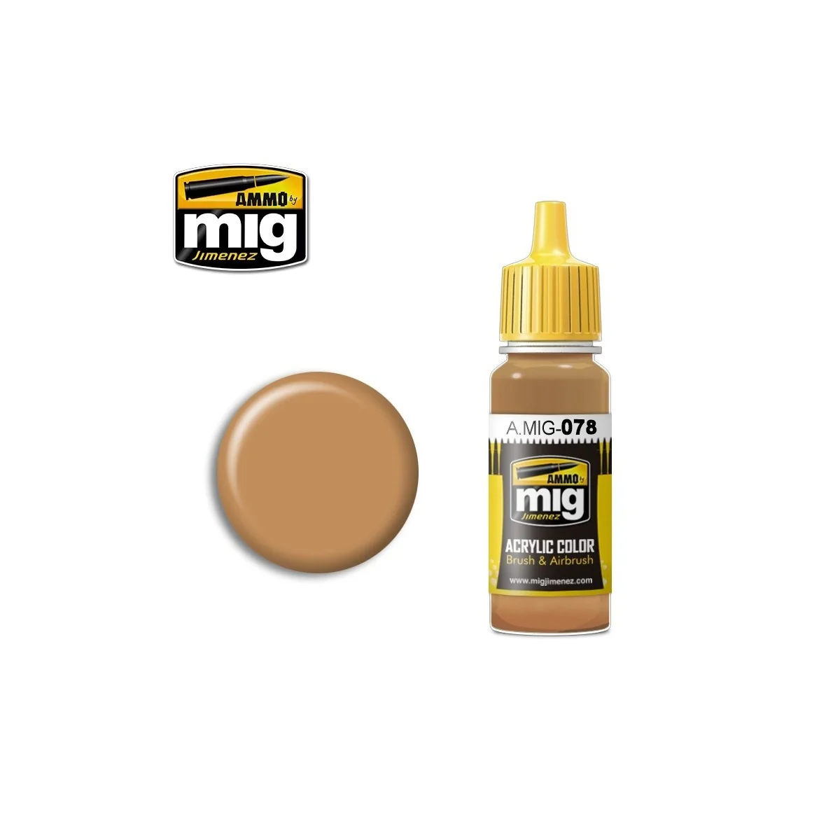 Peinture acrylique TERRE OCRE 17ml Mig AMMO - MIG Jimenez A.MIG-0078 - 1