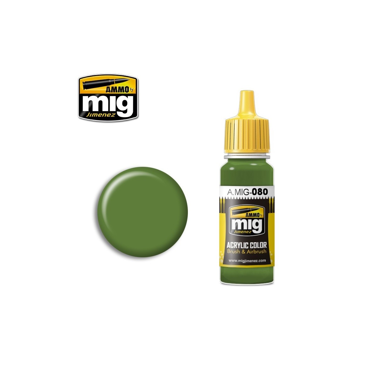 Peinture acrylique VERT VIF AMT-4 17ml Mig AMMO - MIG Jimenez A.MIG-0080 - 1