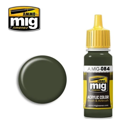 A.MIG-0084-NATO Green Acrylic Paint 17ml Mig - A.MIG-0084
