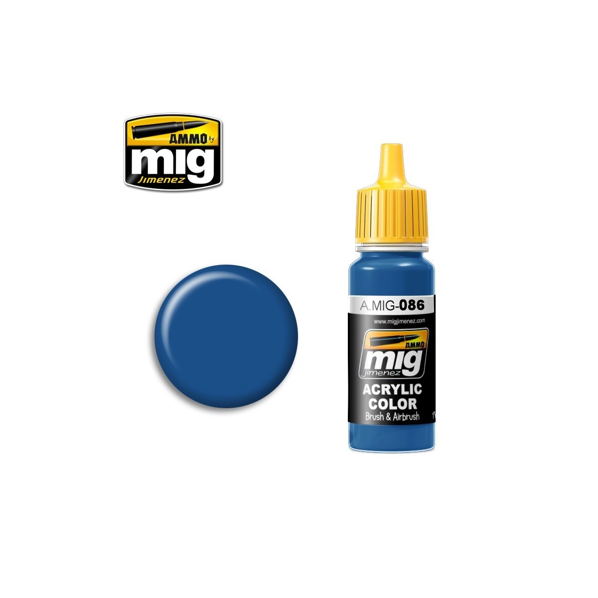 Peinture acrylique BLEU (RAL 5019) 17ml Mig AMMO - MIG Jimenez A.MIG-0086 - 1