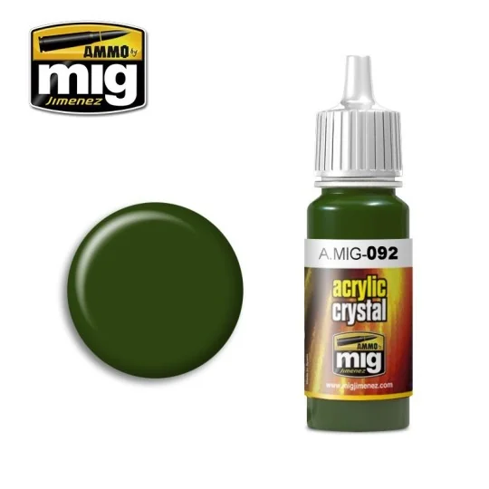 Crystal Green Acrylic Paint 17ml Mig A.MIG-0092-Crystal Green Acrylic Paint 17ml Mig - A.MIG-0092
