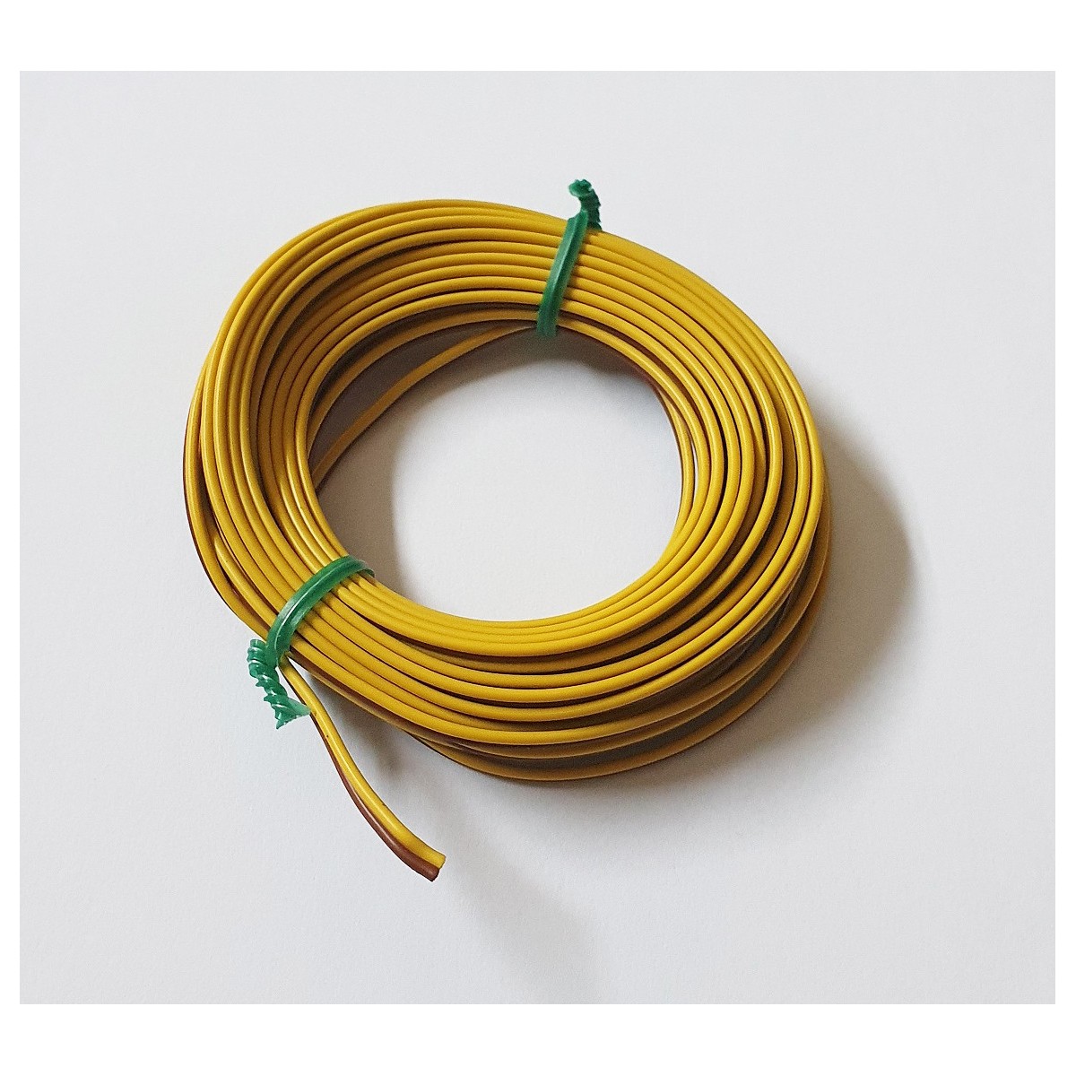 Herkat 3631 Fil de câblage double, Marron/Jaune, 5 mètres, 0.14m2 Herkat Herkat_3631 - 1