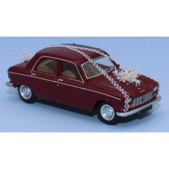 Sai_6266-SAI 6266 Peugeot 204 berline 1968, rouge pourpre, voiture des mariés