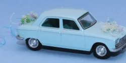 SAI 6265 Peugeot 204 sedan 1968, pastel blue, wedding car