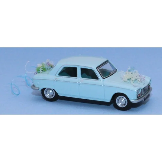 SAI 6265 Peugeot 204 berline 1968, bleu pastel, voiture des mariés Sai Sai_6265 - 1 Sai_6265-SAI 6265 Peugeot 204 berline 1968, bleu pastel, voiture des mariés