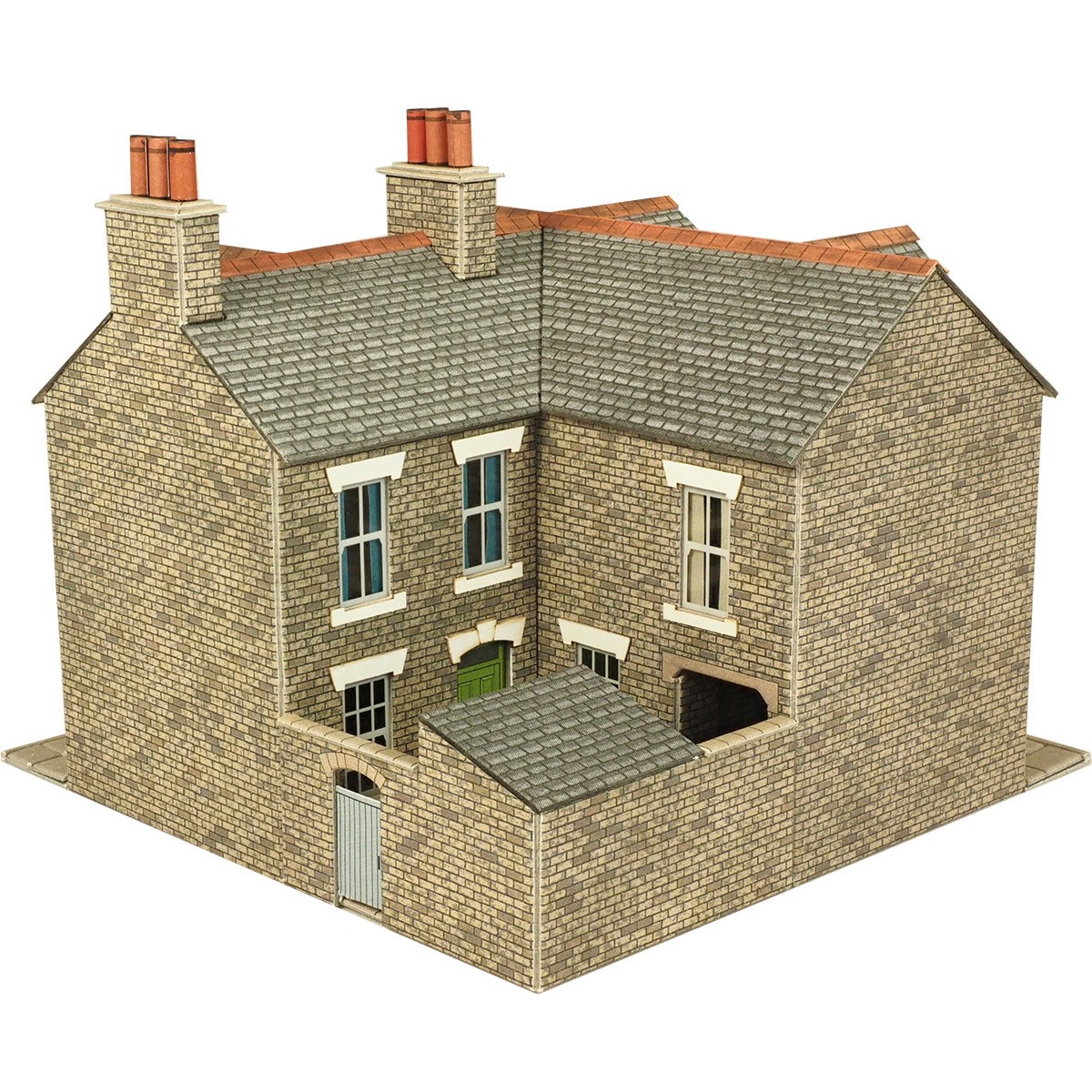 Metcalfe PO264 Model Kit, Stone Corner House with Shop - MET-PO264