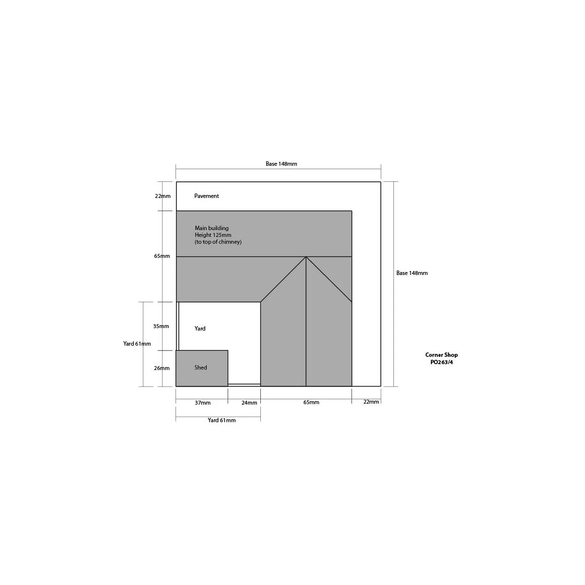 Metcalfe PO263 Maquette, Maison d'angle en briques rouges avec avec magasin Metcalfe MET-PO263 - 2