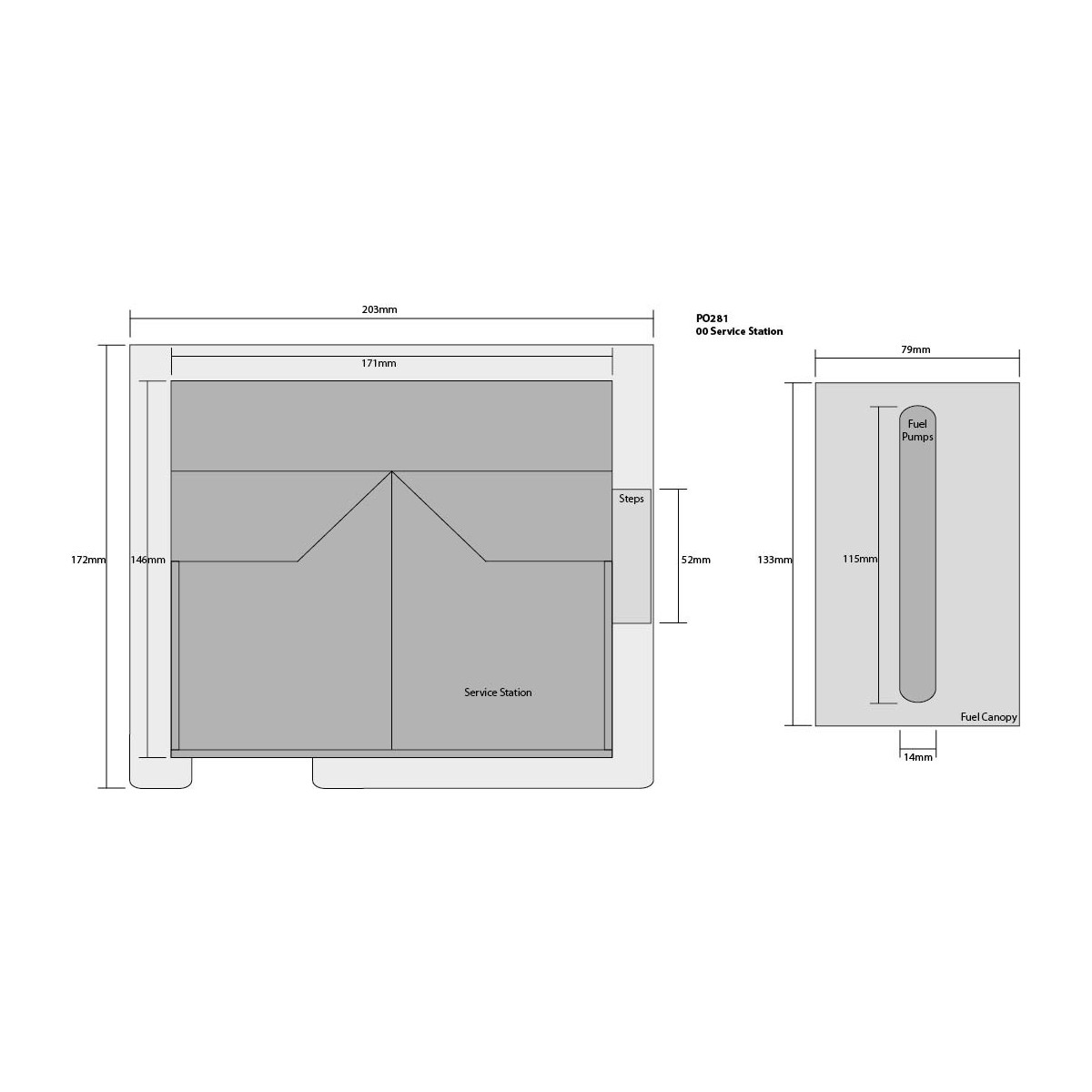 Metcalfe PO281 Maquette, Garage et station service Shell Metcalfe MET-PO281 - 2