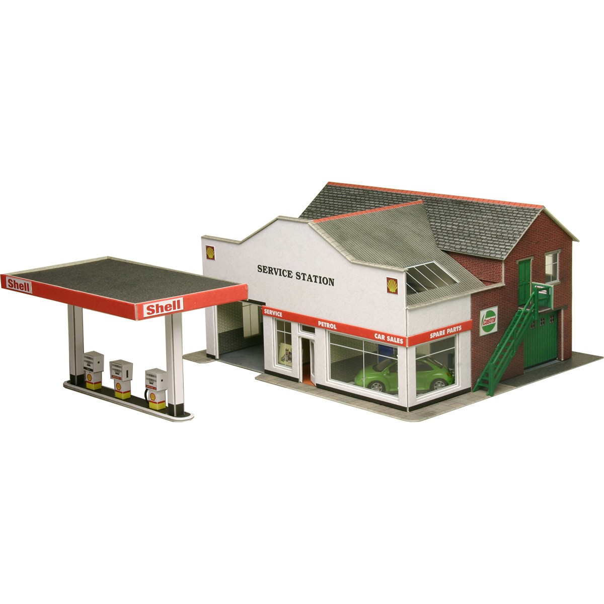 Metcalfe PO281 Model, Shell Garage and Gas Station - MET-PO281
