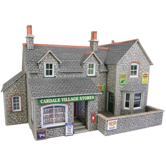 MET-PO254-Metcalfe PO254 Model Kit, Village Supermarket and Cafe