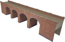 Metcalfe PO240 Maquette, Viaduc en briques rouges à double voie Metcalfe MET-PO240 - 1