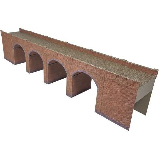 MET-PO240-Metcalfe PO240 Model Kit, Double-track Red Brick Viaduct
