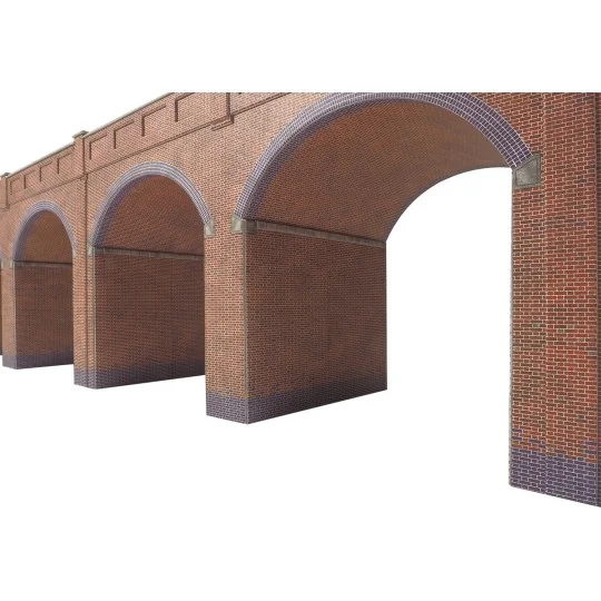 MET-PO240-Metcalfe PO240 Maquette, Viaduc en briques rouges à double voie