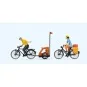 Preiser_10636-Preiser 10636 Personnages, famille à vélo
