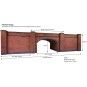 MET-PO246-Metcalfe PO246 Model Kit, Red Brick Railway Bridge