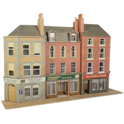 Metcalfe PO205 Model Kit, Townhouses with Bar and Shops - MET-PO205