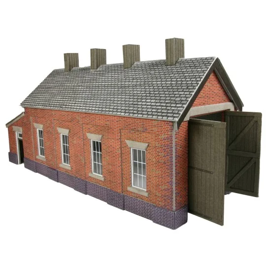 MET-PO331-Metcalfe PO331 Model, Single-track red brick locomotive shed