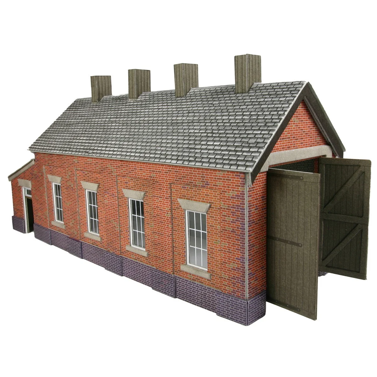 Metcalfe PO331 Model, Single-track red brick locomotive shed