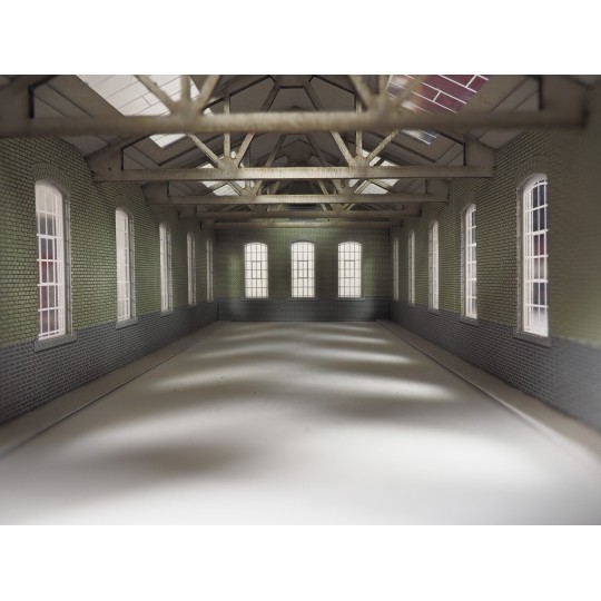 MET-PO313-Metcalfe PO313 Maquette, Hangar à double voies en briques rouges