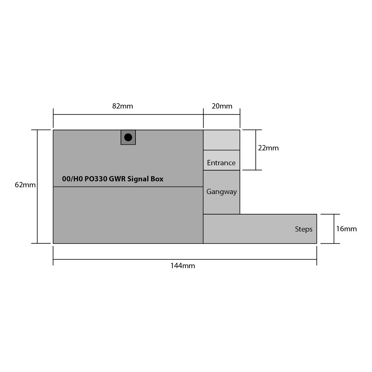 Metcalfe PO330 Maquette, Poste de signalisation G.W.R Metcalfe MET-PO330 - 3