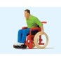 Preiser_28164-Preiser 28164 personnages, homme en fauteuil roulant
