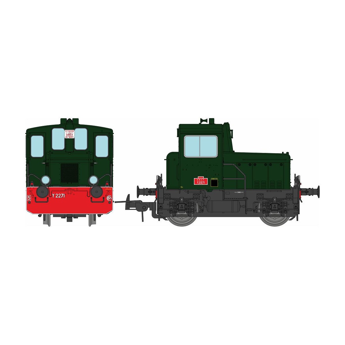 Ree Modeles MB222 Diesel shunting locomotive Y2271, Original Green ...