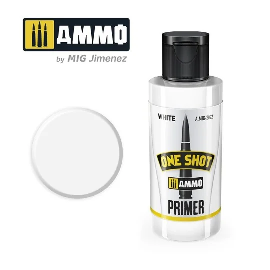 A.MIG-2022-Peinture acrylique PRIMER Blanc ONE SHOT (60ml) Mig - A.MIG-2022