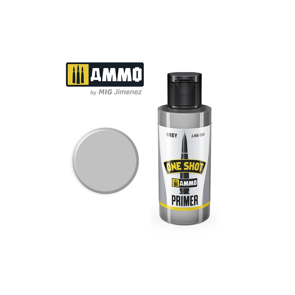 Peinture acrylique PRIMER Gris ONE SHOT (60ml) Mig AMMO - MIG Jimenez A.MIG-2024 - 1